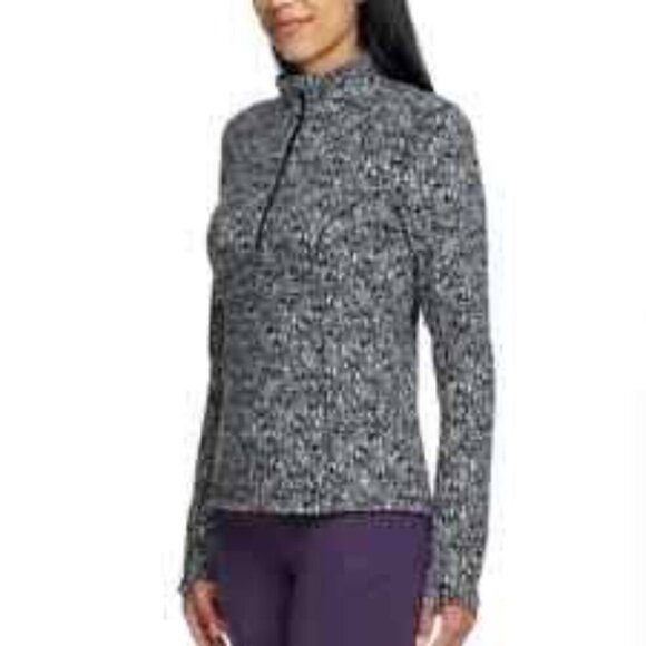 New Spyder Fleece Active Pullover Women's Size L Half Zip Thumbhole Slits Soft - Picture 5 of 16